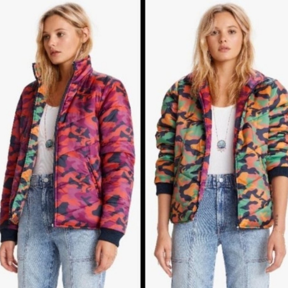 Mother The Two Faced Puffer Reversible Camo Jacket SzXS